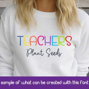 Perfectly Imperfect Duo Font Embroidery teacher