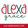 Alexa Grace Duo Font Embroidery