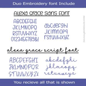 Alexa Grace Duo Font Embroidery bx