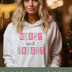 Starlight Embroidery Trio Font Merry and bright