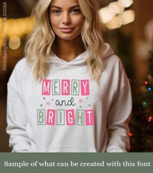 Starlight Embroidery Trio Font Merry and bright