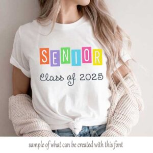 Starlight Embroidery Trio Font senior