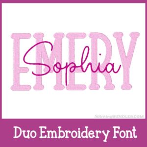 Berry Bliss Duo Embroidery Font