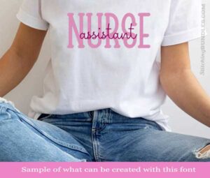 Berry Bliss Duo Embroidery Font nurse