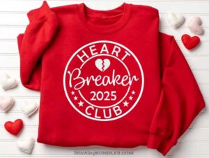 15 Heart Breaker Embroidery sweatshirt