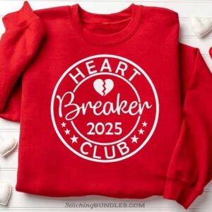 15 Heart Breaker Embroidery sweatshirt