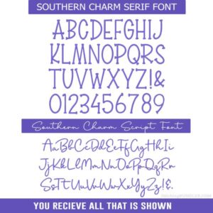 Southern Charm Duo Embroidery Font bx