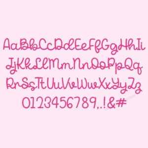 Lollipop Embroidery Font set