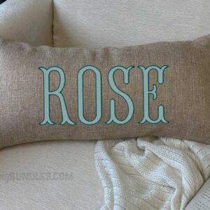 Fishtail Monogram Embroidery pillow