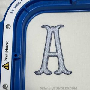 Fishtail Monogram Embroidery letter