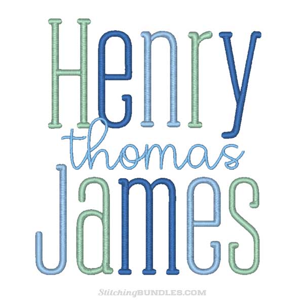 Stiletto Duo Embroidery Font