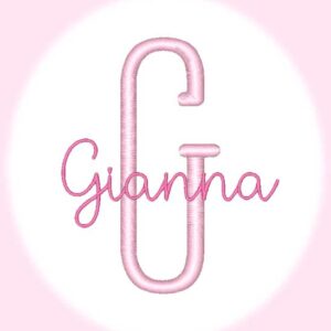 Stiletto Duo Embroidery Font monogram