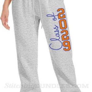 class of 2029 embroidery sweat pants