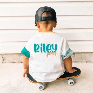 Riley James Duo Embroidery Font kids