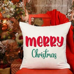 Riley James Duo Embroidery Font merry christmas