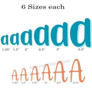 Riley James Duo Embroidery Font 6 sizes