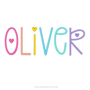 giggle bug embroidery font