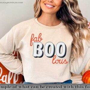 shady lady embroidery font boo halloween