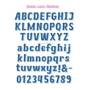 Shady Lady Duo Embroidery Font shadow