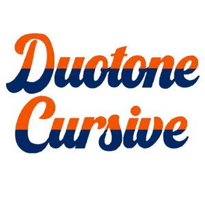 Duotone Cursive Embroidery 2 color