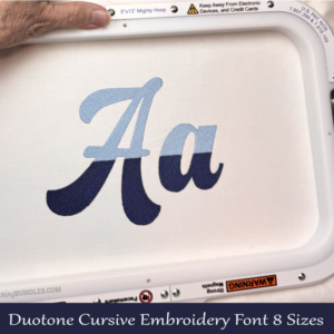 Duotone Cursive Embroidery