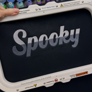 Duotone Cursive Embroidery halloween