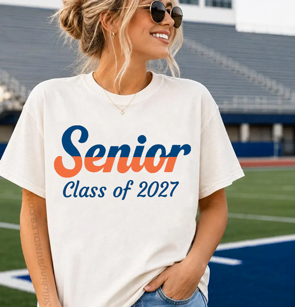 Senior Class of 2027 Embroidery school color