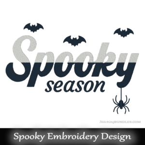 spooky season embroidery
