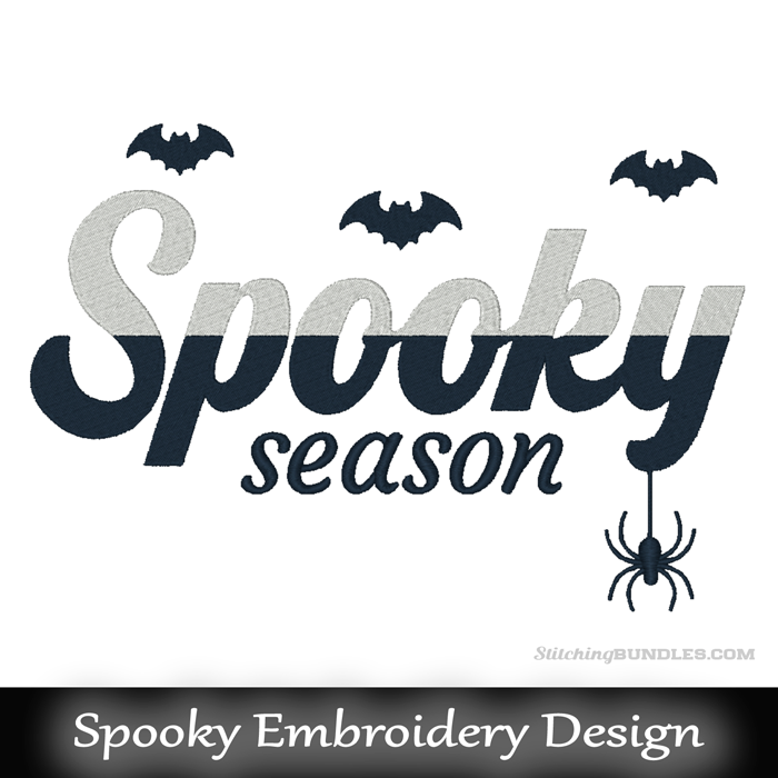 spooky season embroidery