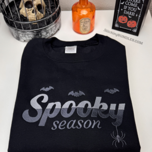 Spooky Season Embroidery bat spider